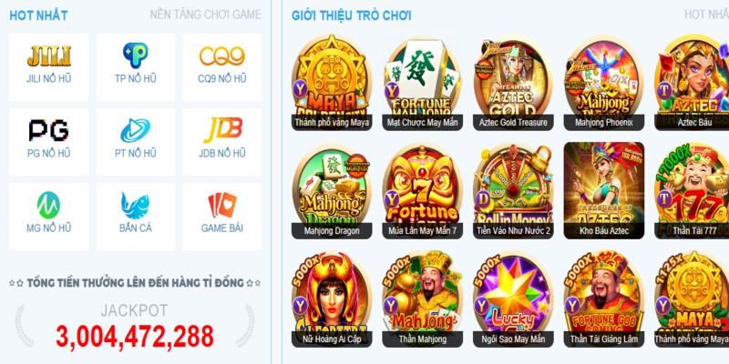 Nổ hũ đa dạng các chủ đề